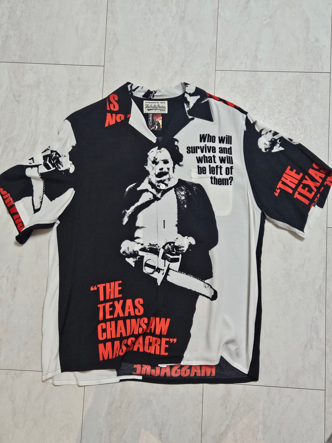 [M]와코마리아 텍사스체인소 하와이안 셔츠 상품이미지1