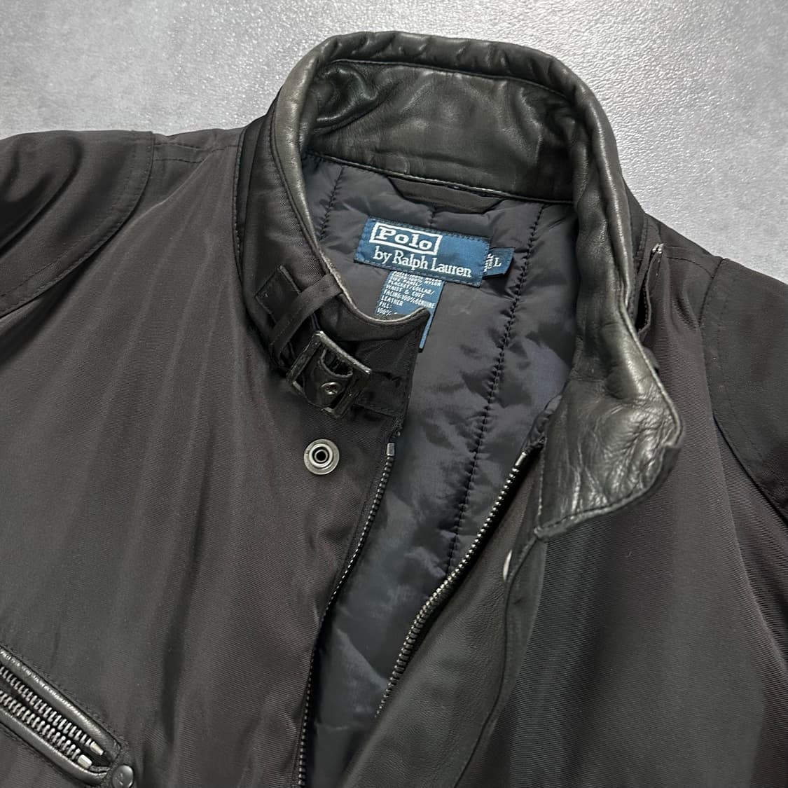 폴로 나일론/레더 바이커 자켓 (va.107) 상품이미지3