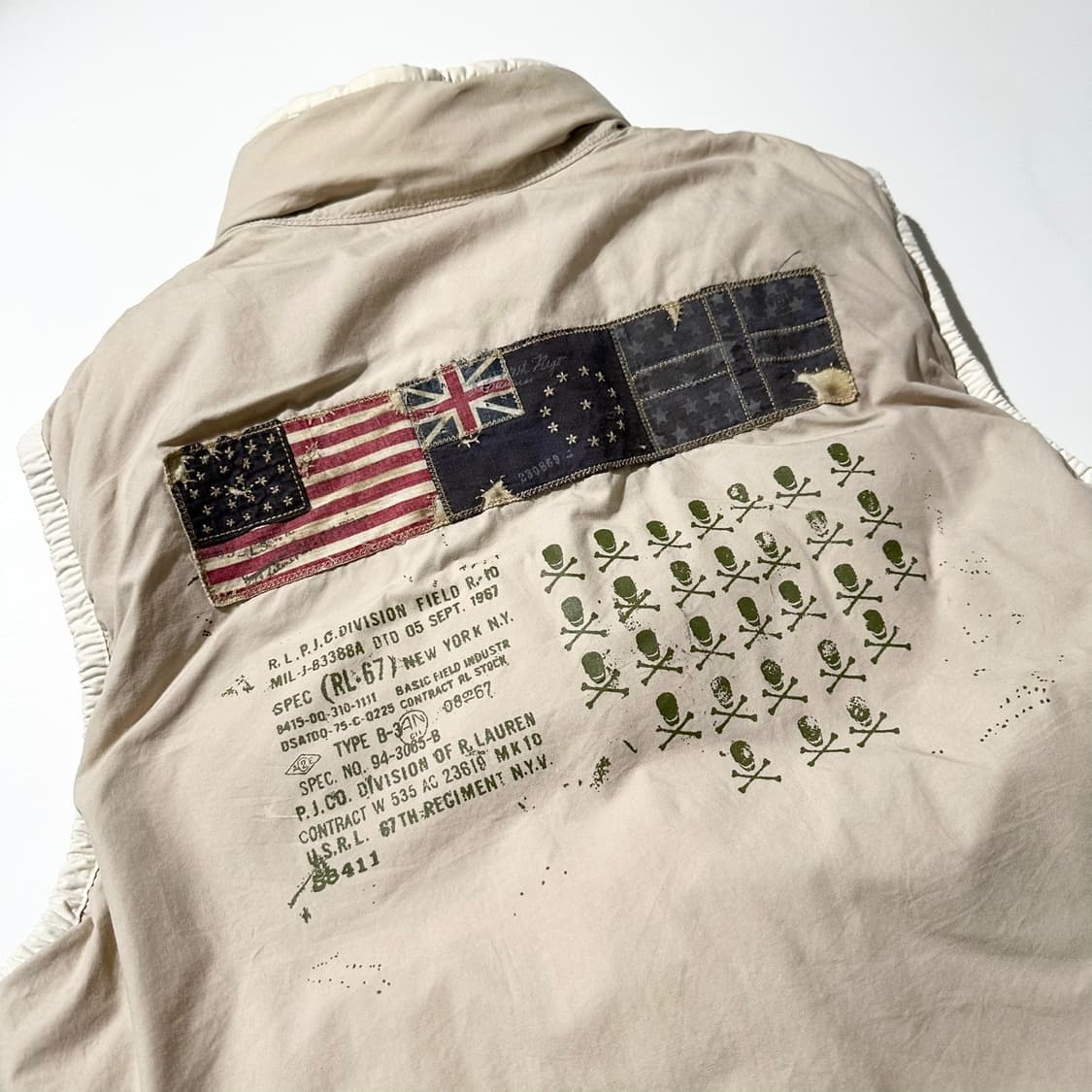 폴로 진스 컴퍼니 랄프로렌 리버시블 성조기 패치 덕다운 패딩 베스트 상품이미지6