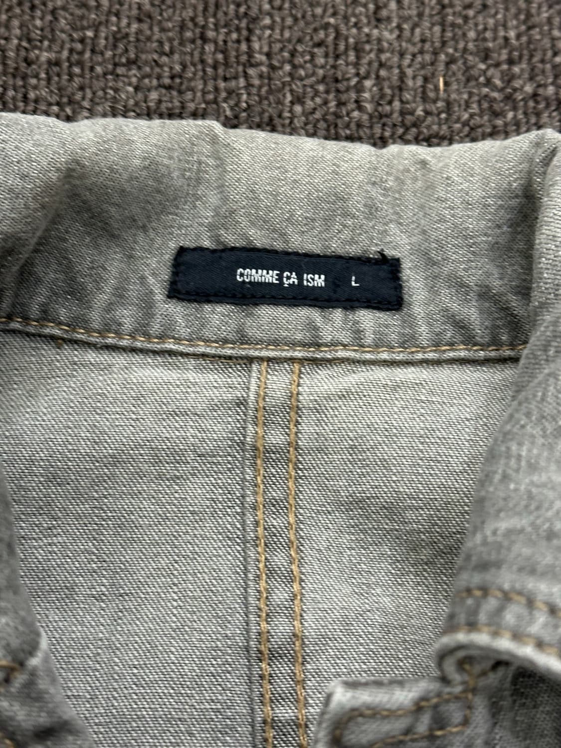 L)콤사이즘 빈티지 여성 워시드 데님 워크자켓 상품이미지3