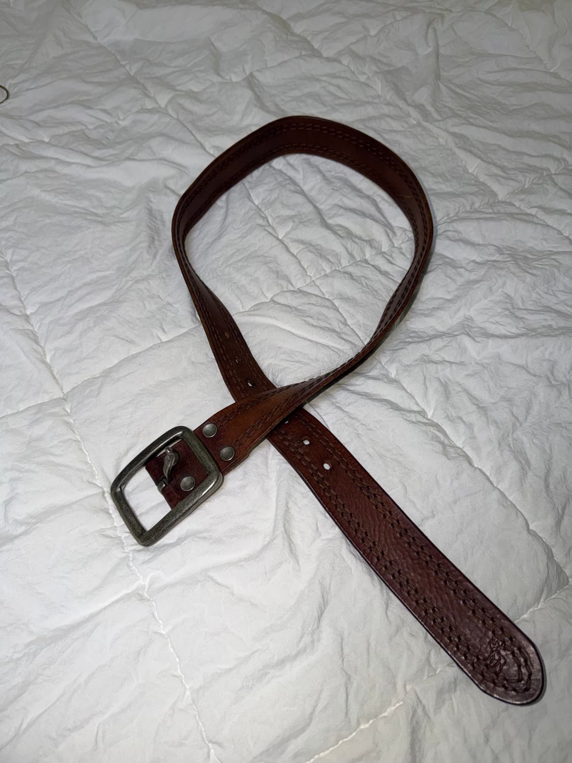 Vintage Distressed Leather Belt 상품이미지1