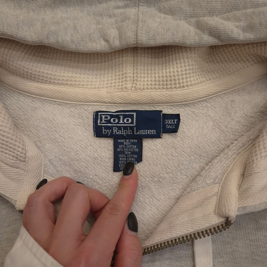 폴로랄프로렌 네이비 포니 그레이 후드집업 3XL 상품이미지4