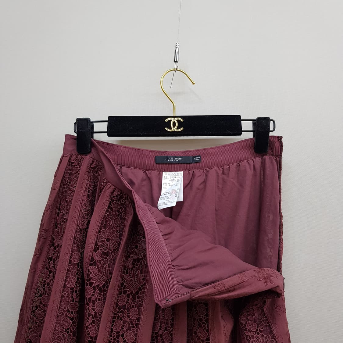 질스튜어트 2021 플라워 레이스 플리츠 롱 스커트 85-94-160 상품이미지2