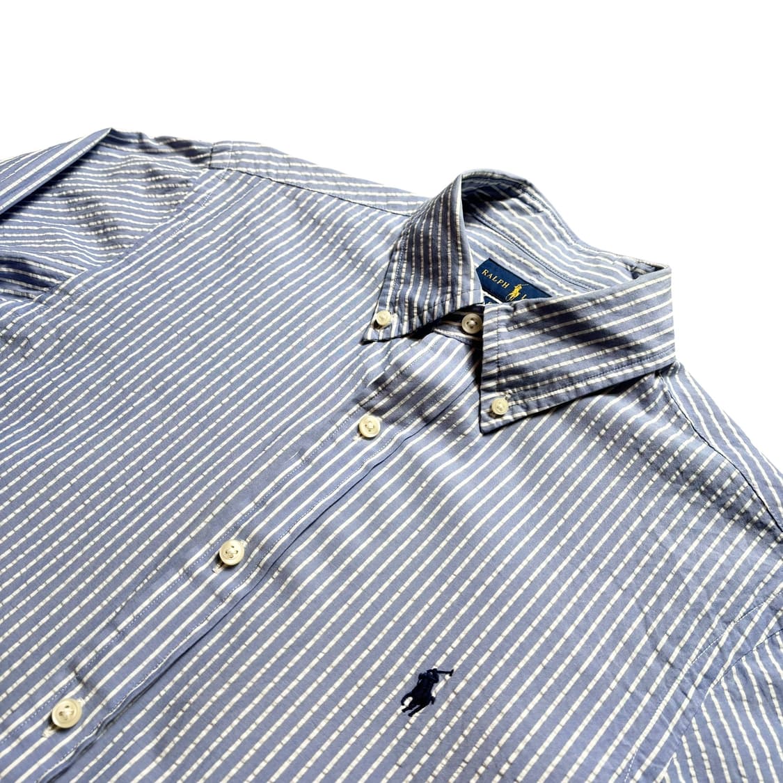 폴로 시어서커면 스트라이프 셔츠 상품이미지2