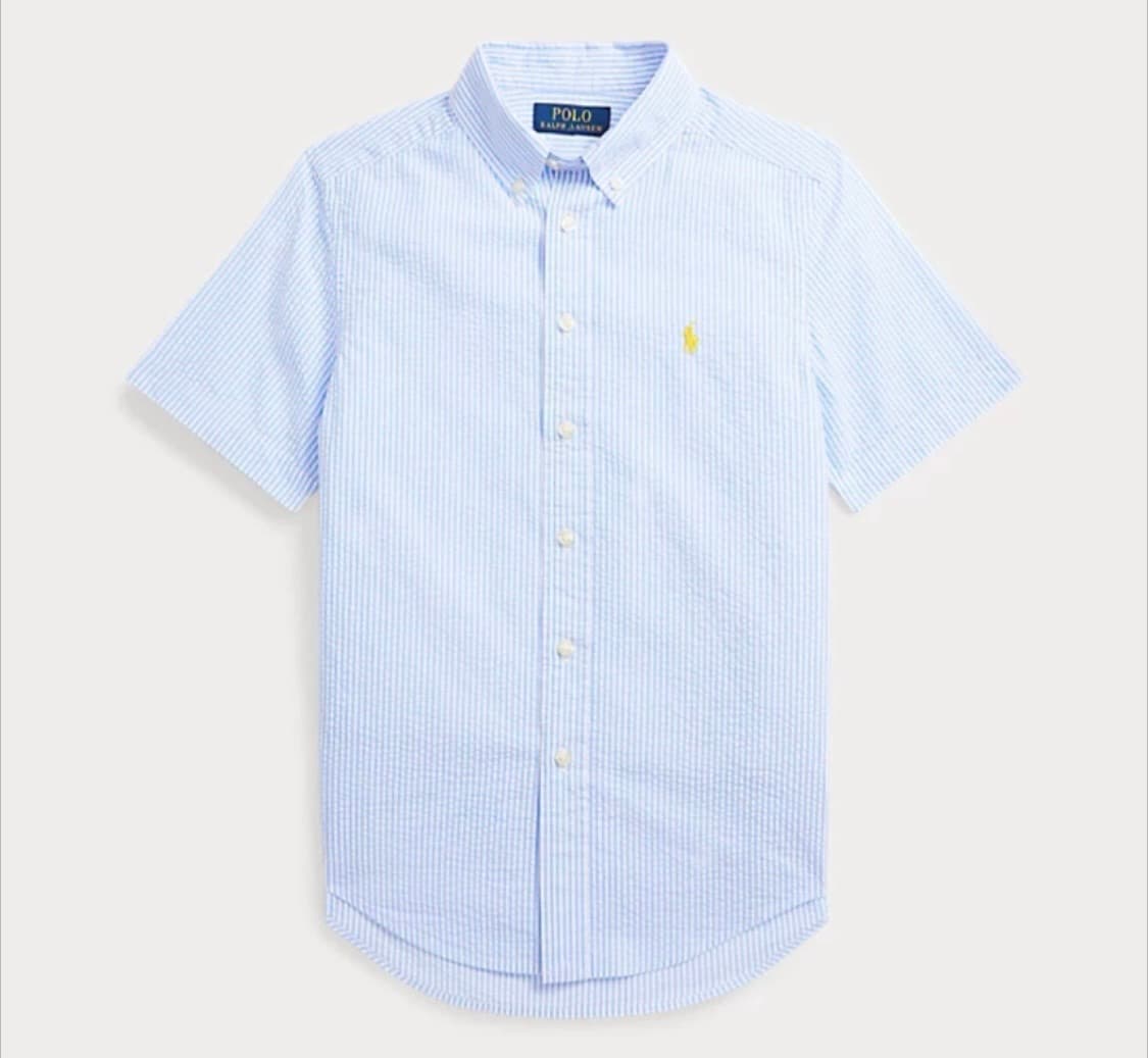 폴로 랄프로렌 시어서커 스트라이프 반팔셔츠 상품이미지1