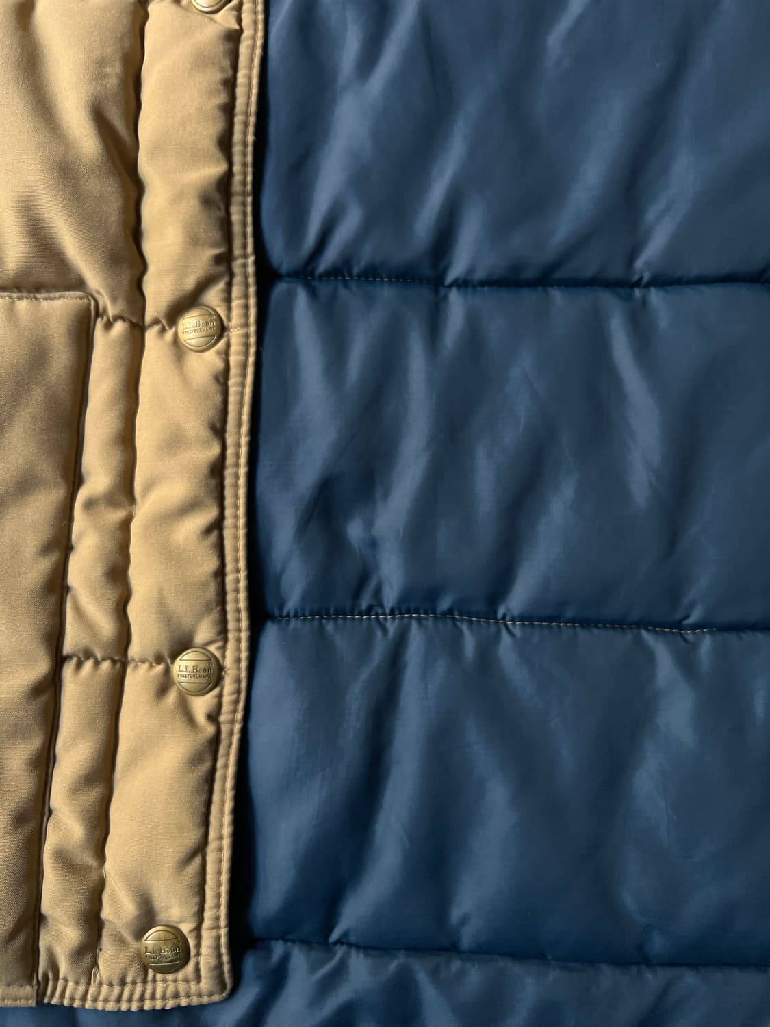 [S]80's 엘엘빈 USA 베이지 다운 패딩 베스트 상품이미지4