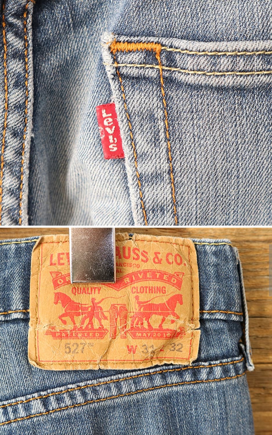 
LEVIS 리바이스 527 부츠컷 데님  29사이즈 세탁완료  상품이미지6