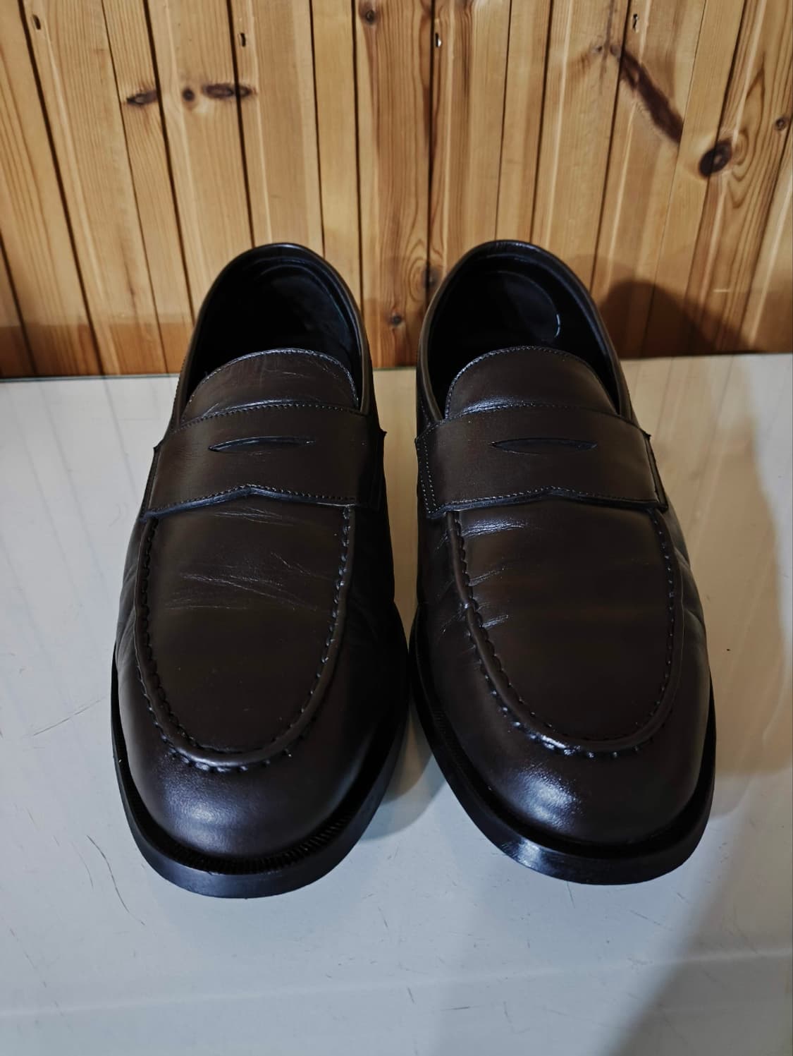 280mm 포스트맨 페니로퍼 다크브라운 구두 상품이미지2