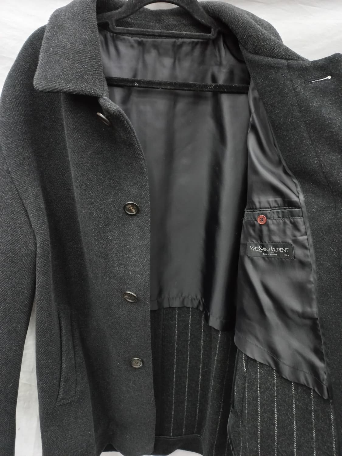 입생로랑 남성 모직 코트 110 상품이미지2