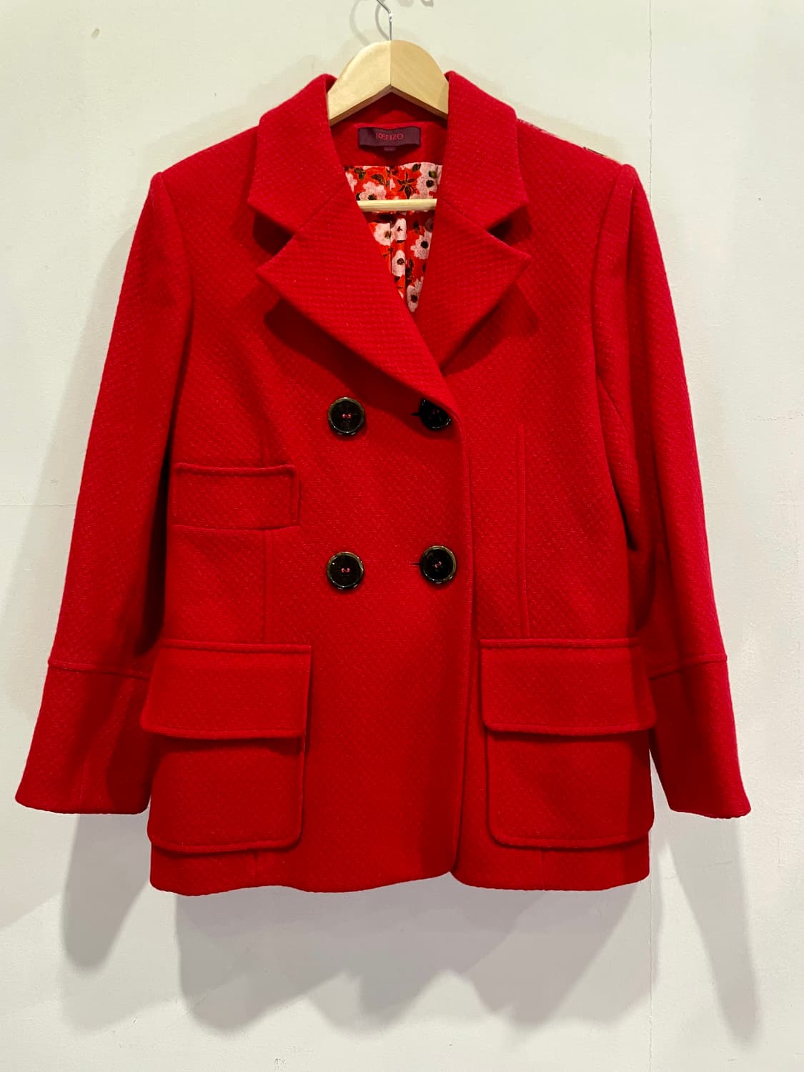KENZO 겐조 빨간색 더블 버튼 코트 40 상품이미지1