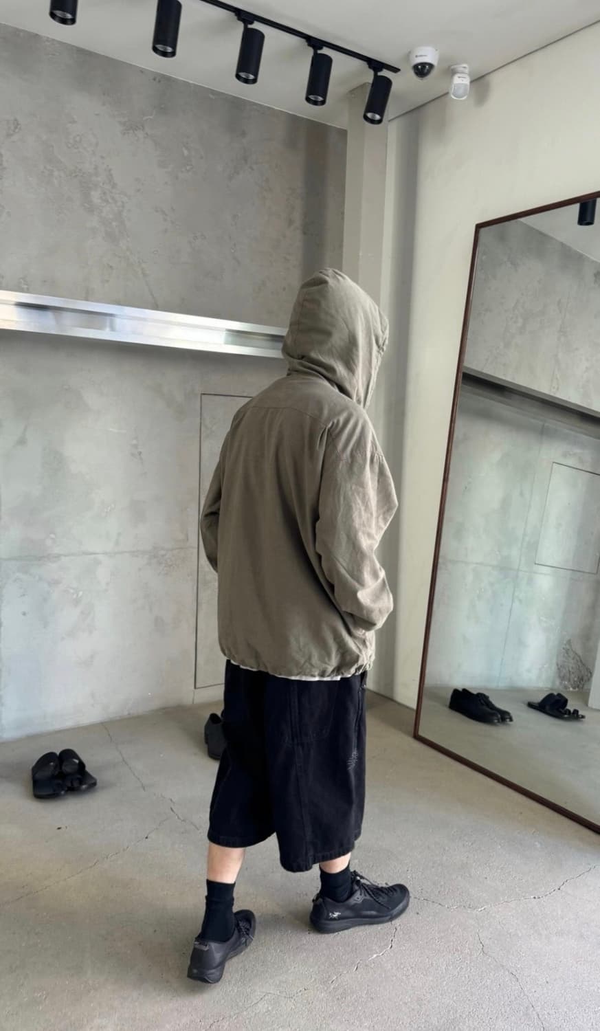 [4] 폴리테루 집 후디 파카 카키베이지 상품이미지1