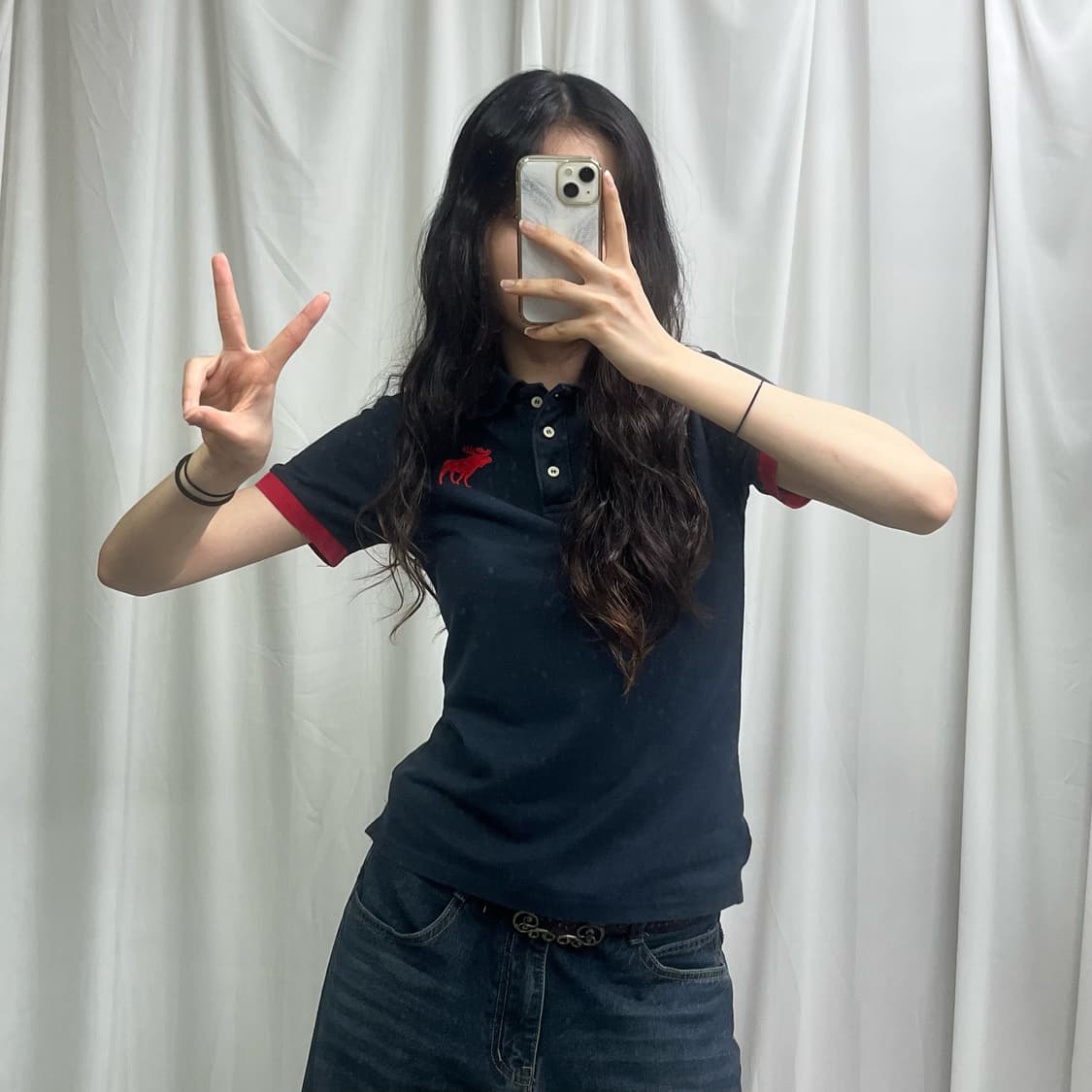 Abercrombie navy collar T-shirts 상품이미지2