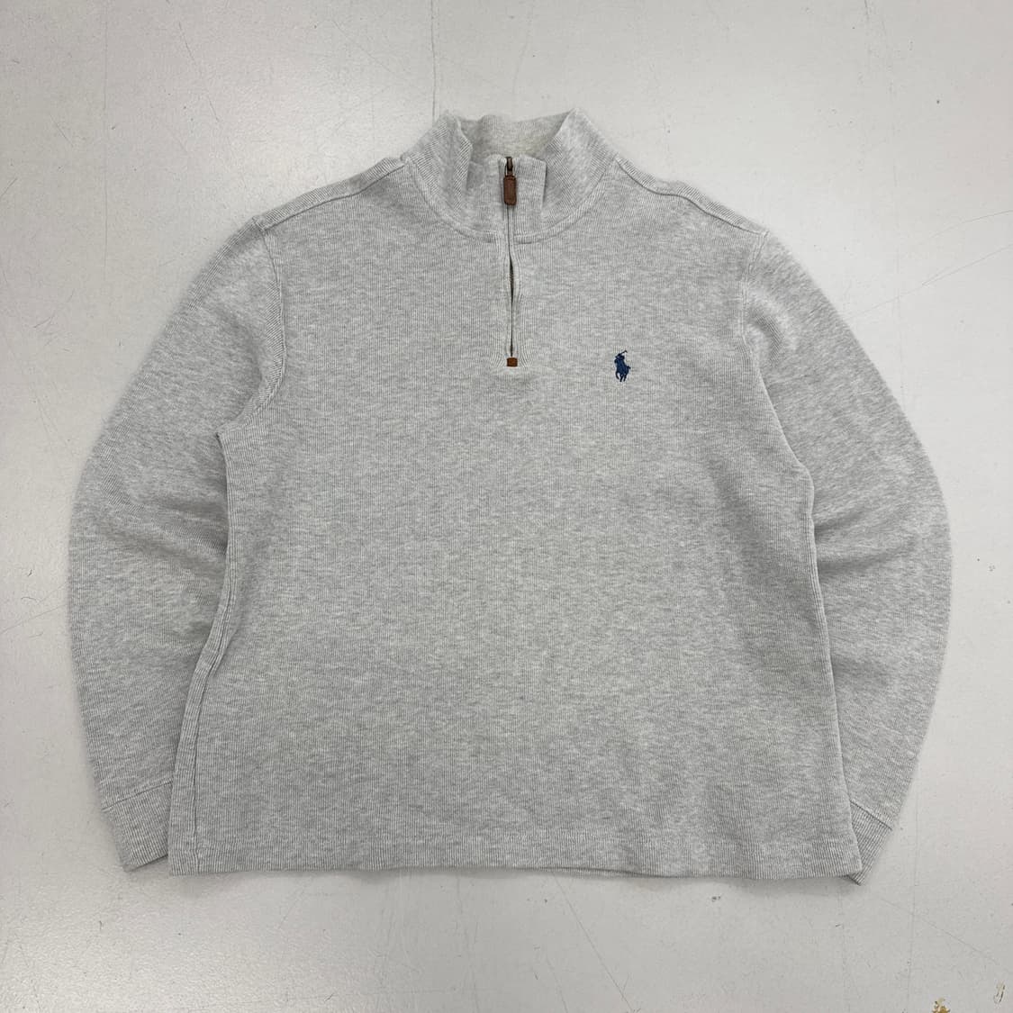 폴로 신형 포니 아노락 반집업 니트 그레이 상품이미지2