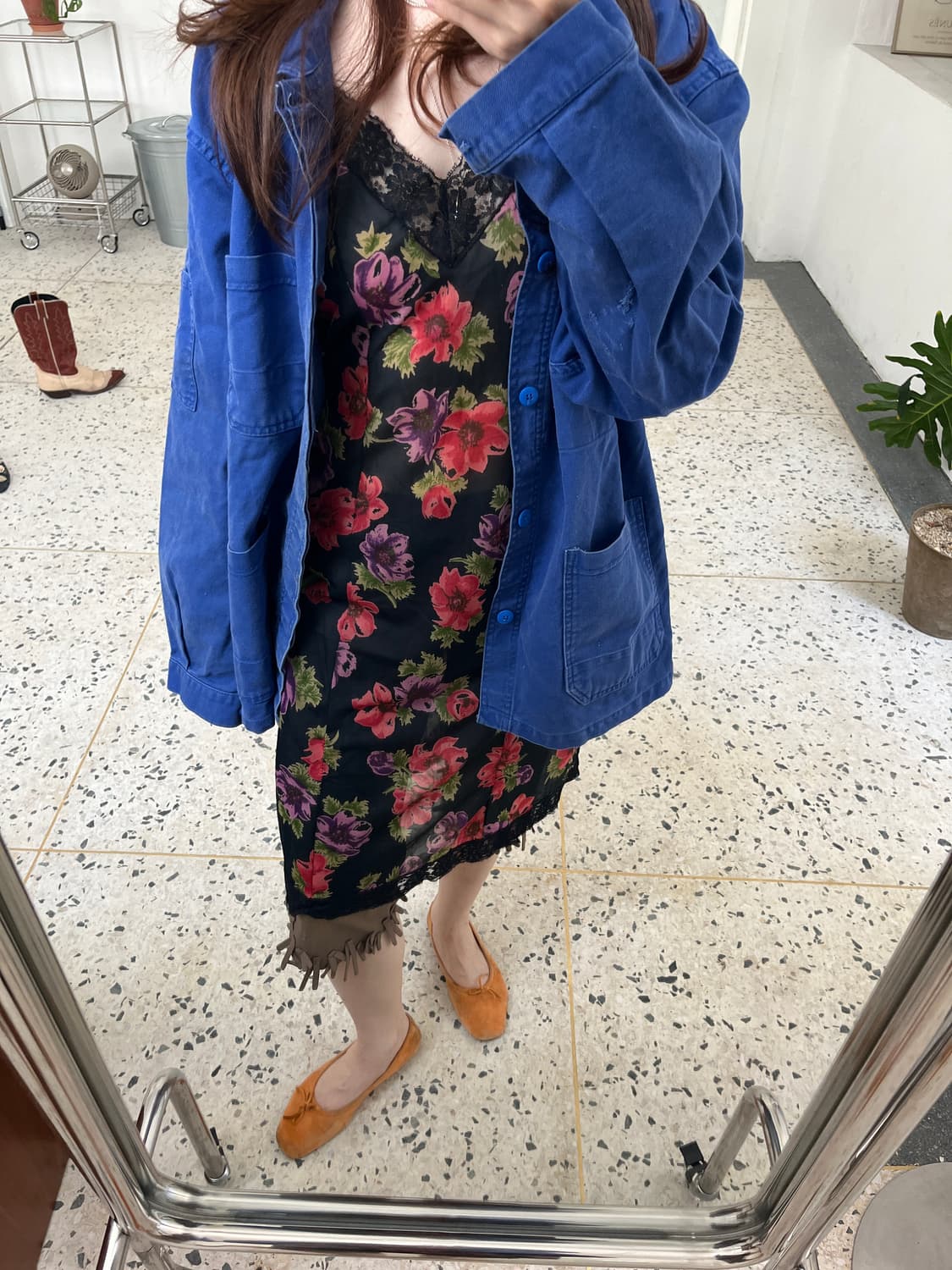 Floral Lace Slip Dress (Europe) 상품이미지1