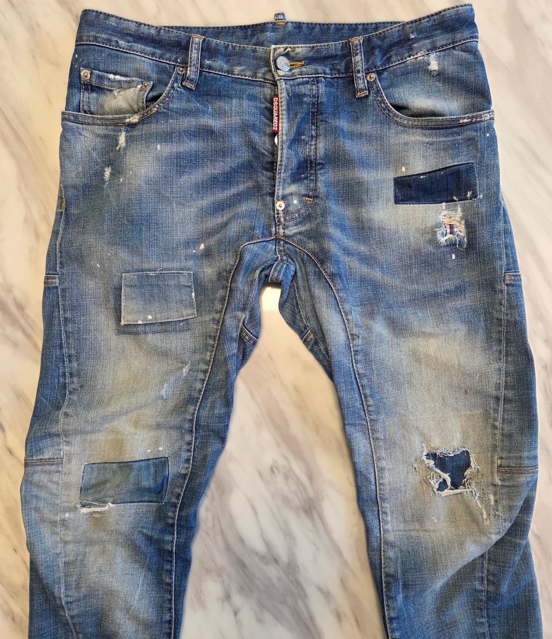 디스퀘어드 패치워크 데님 팬츠 상품이미지4