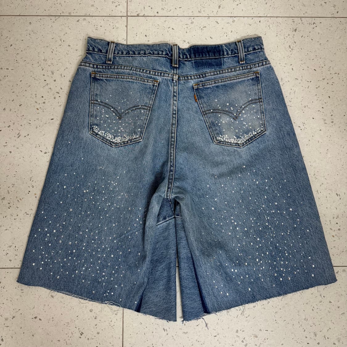 Vintage Levi's 550 rhinestone 버뮤다 쇼츠연청 상품이미지4