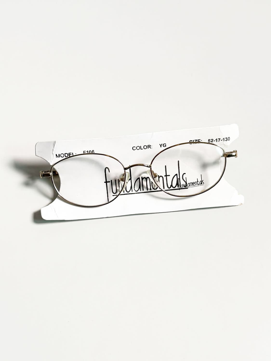 Fundamentals 골드 슬림 오벌 메탈 프레임 빈티지 안경 상품이미지2