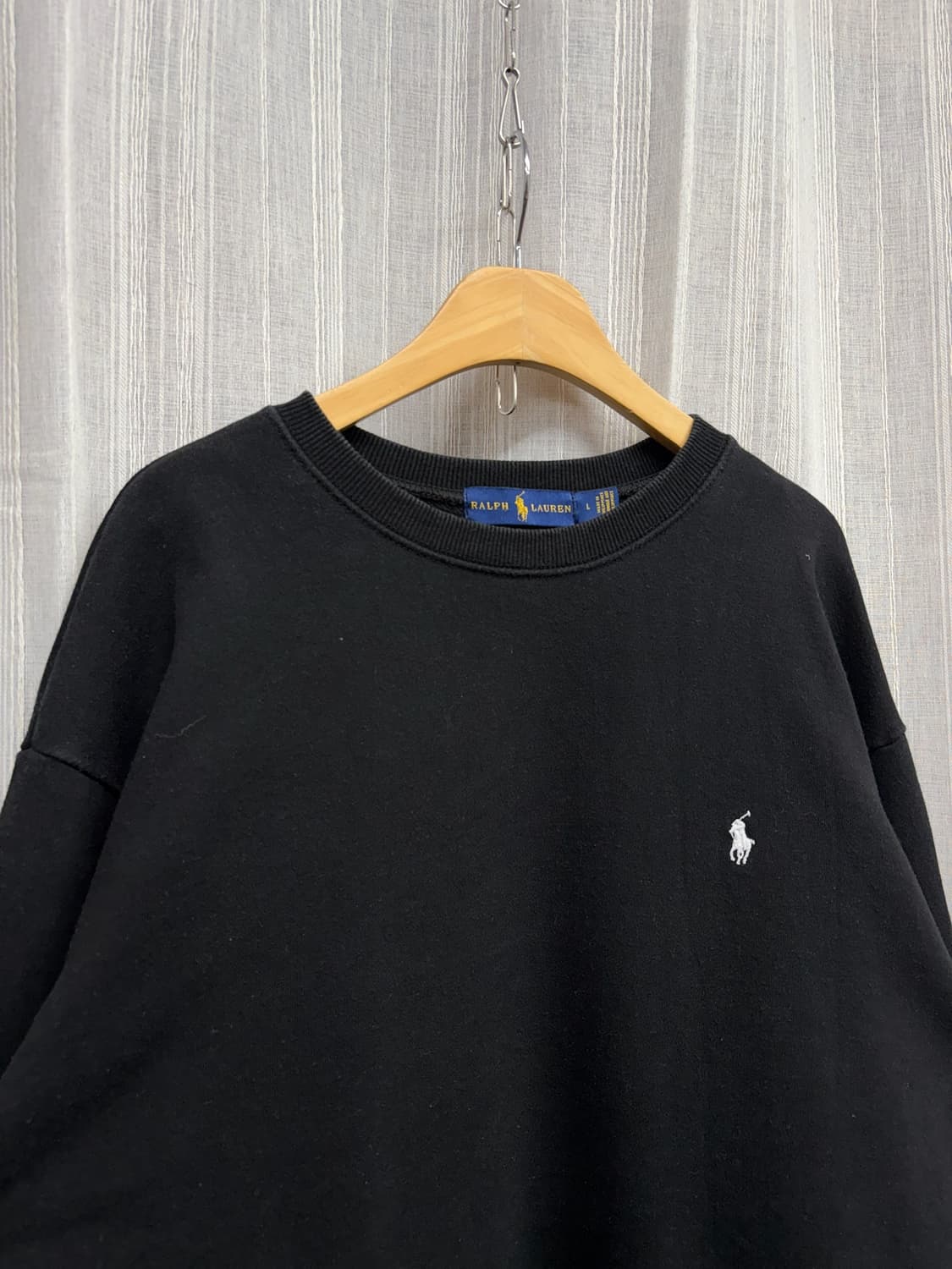 폴로 랄프로렌 베이직 로고 블랙 맨투맨 상품이미지3