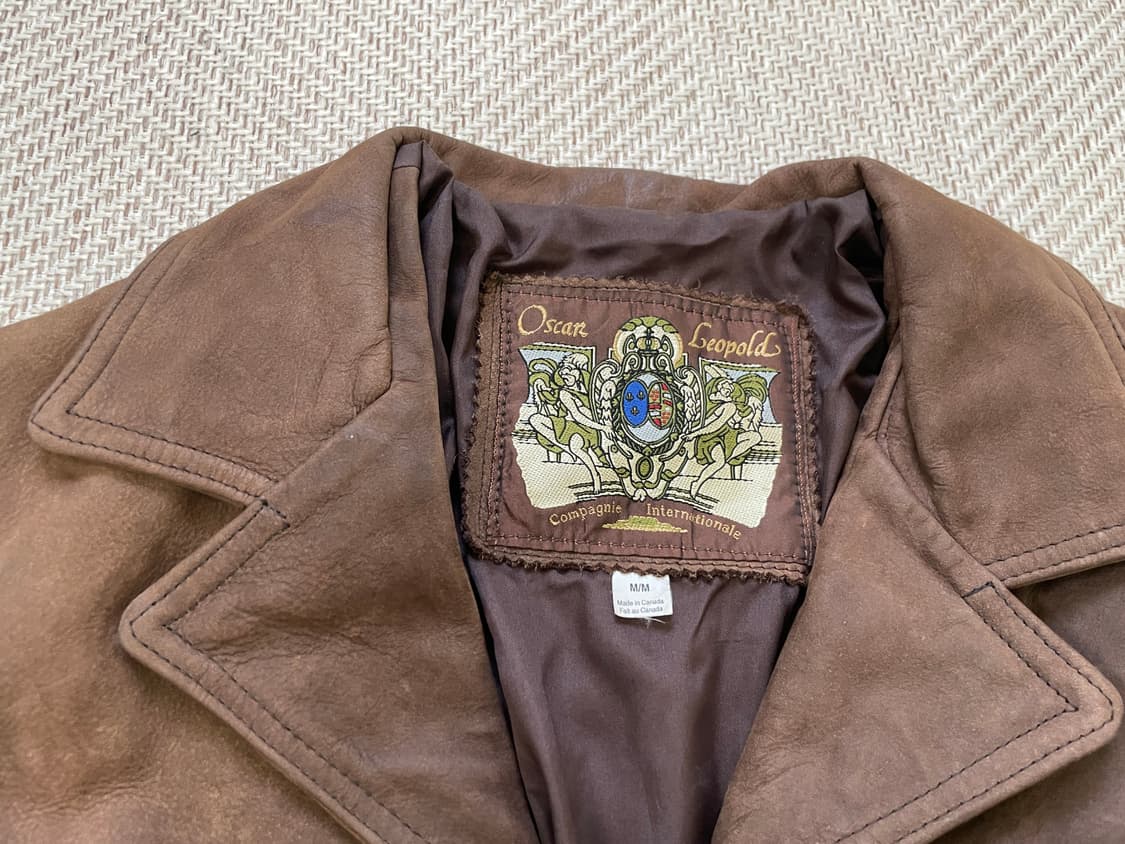 오스카 레오폴드 카우레더 지퍼 자켓 상품이미지4