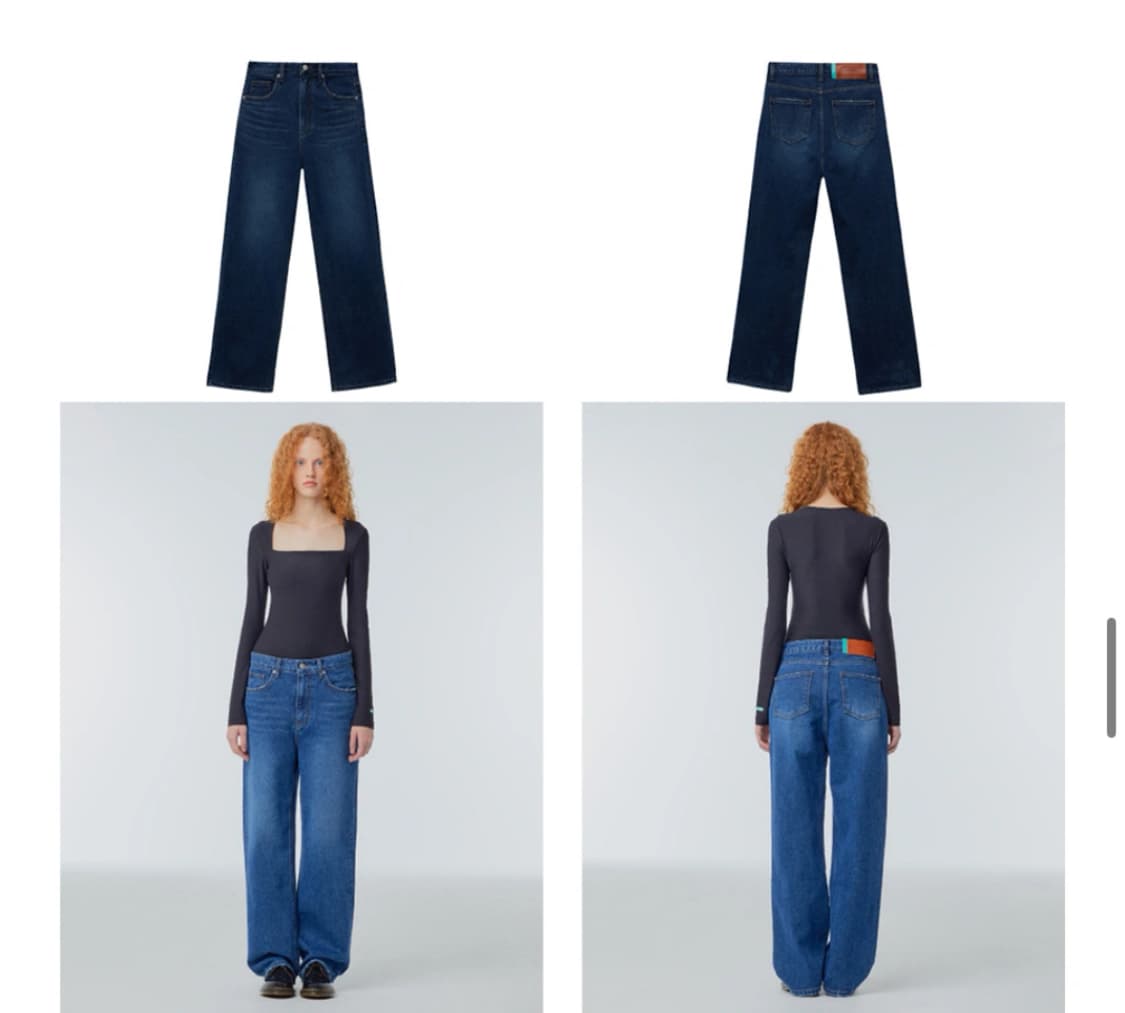 인스턴트펑크 와이드 데님 03 블루 s 상품이미지2