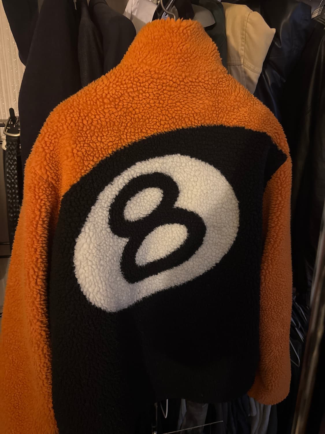 스투시 8볼 쉐르파 자켓 오렌지 상품이미지3