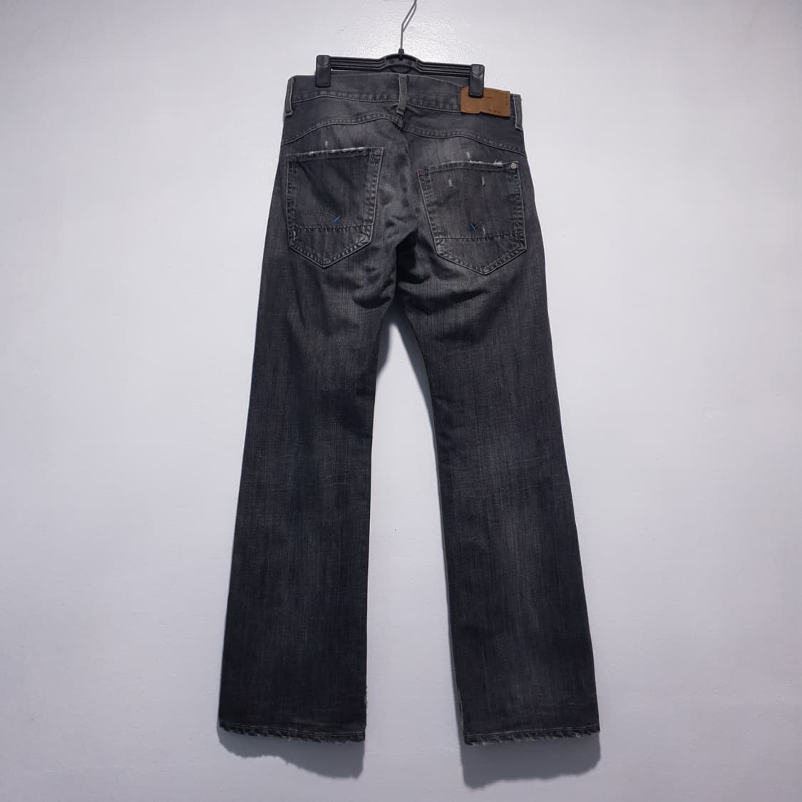 지스타로우 재팬 흑청 워싱 스트레이트 데님 팬츠 청바지 (31-32인치) 상품이미지7