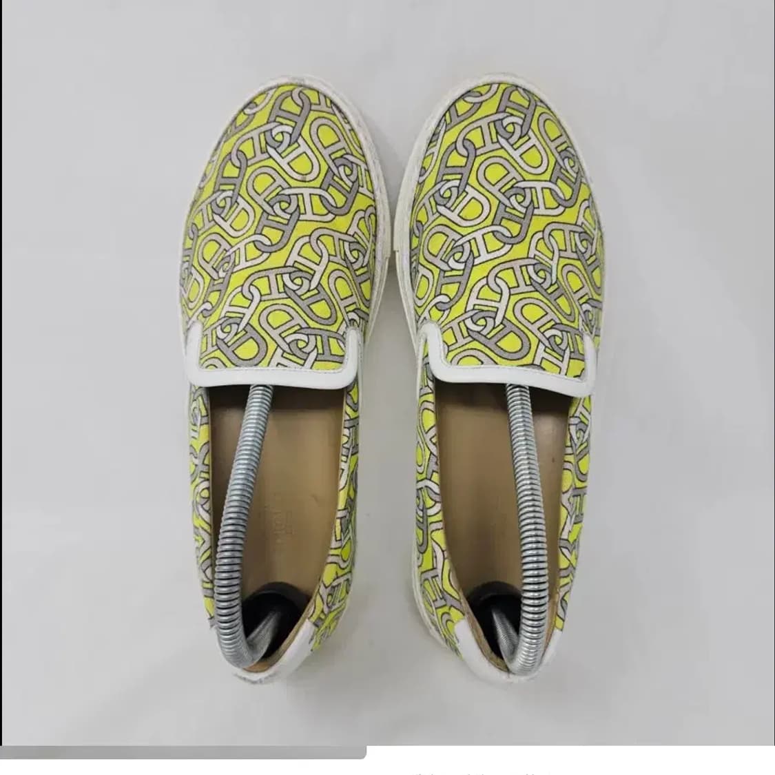 정품 에르메스 옐로우 패턴 슬립온 40 상품이미지4