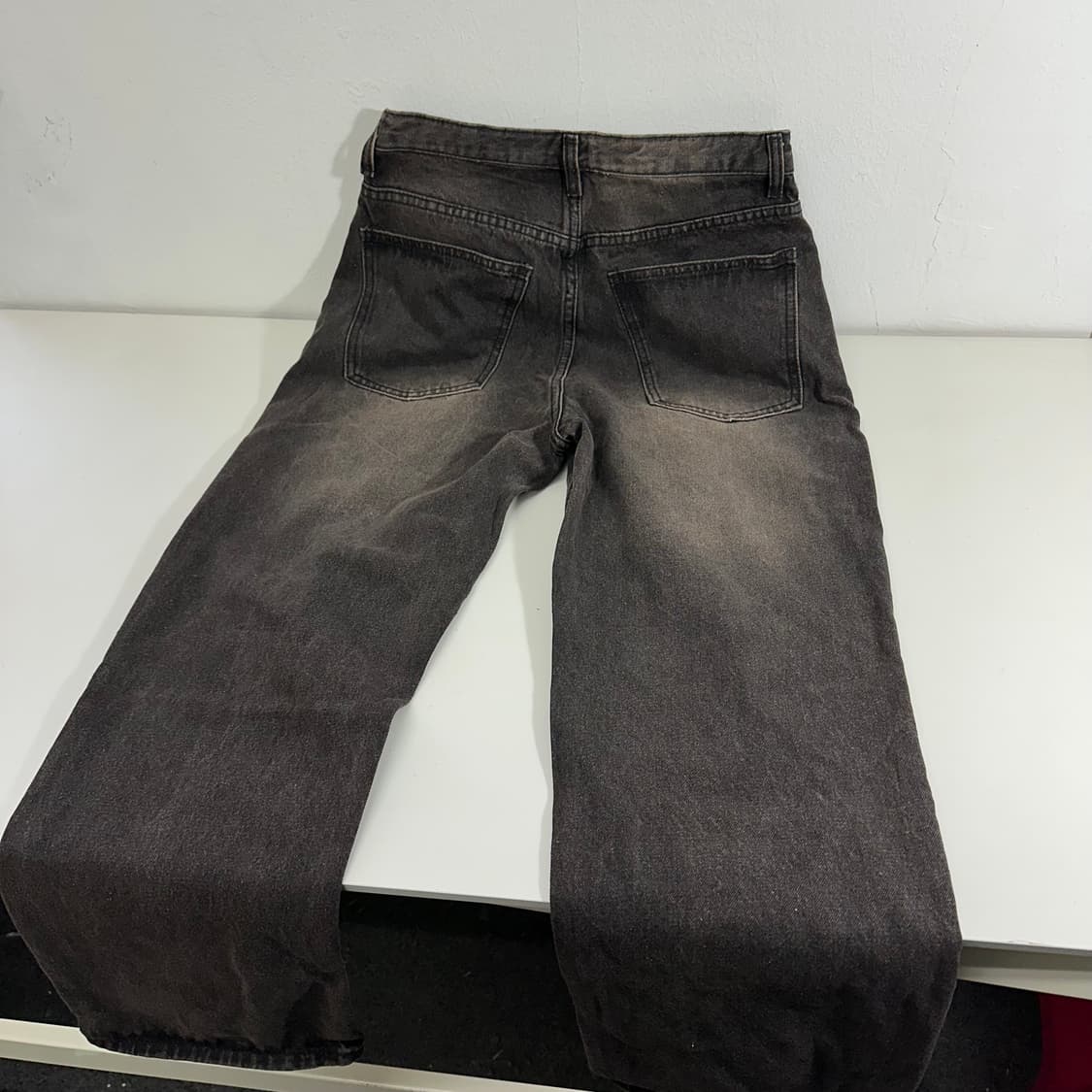 택달린새것 M 트릴리온 블랙워시드 일자핏 데님팬츠 청바지 상품이미지4