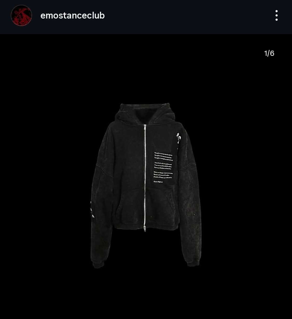 [2] 에모스탠스클럽 smoke washed 패치 후드집업 상품이미지1