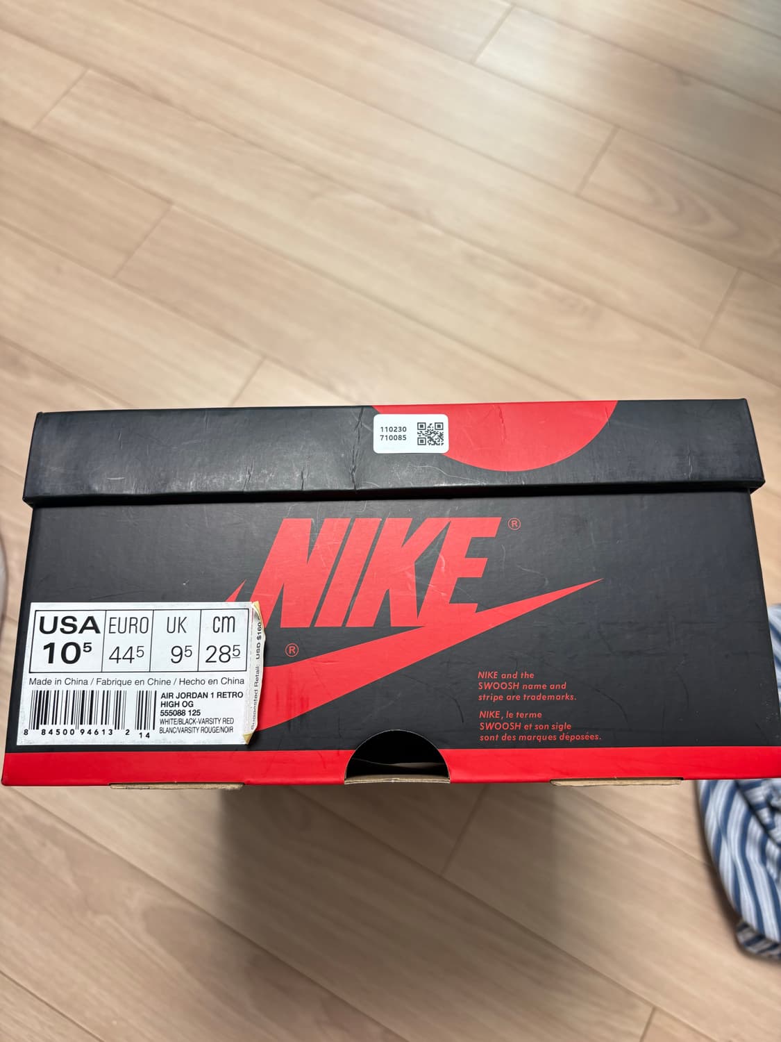 [285] 조던1 하이 블랙토 2016 상품이미지6