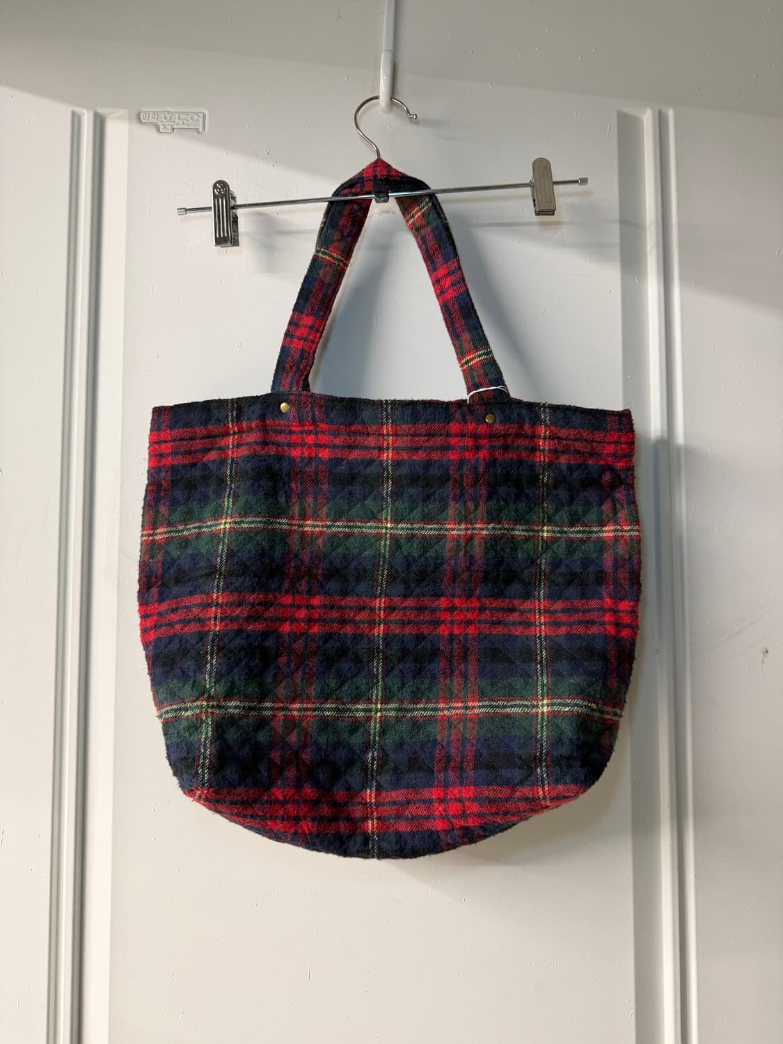 일본빈티지 타탄체크 겨울 토트백 상품이미지6