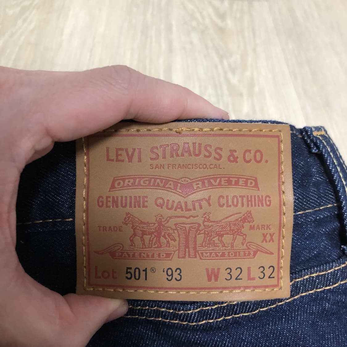 (32) 리바이스 Levi's 501 93 스트레이트핏 중청 데님 상품이미지9
