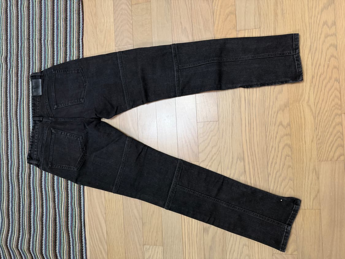 BIKER DENIM TROUSERS BLACK 상품이미지6