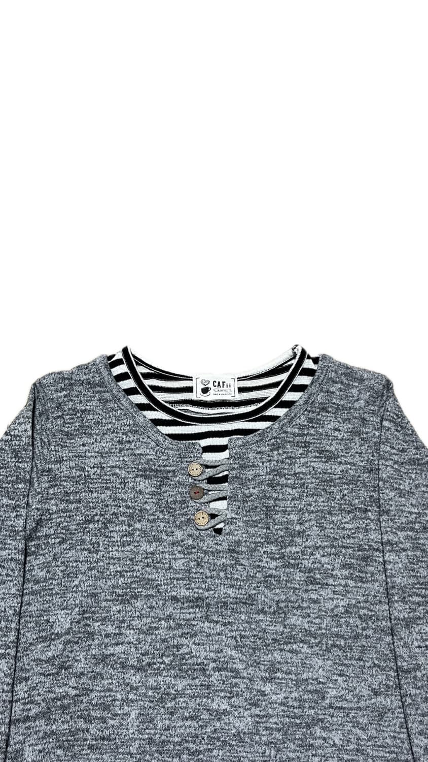 스트라이프 레이어드 니트 상품이미지2