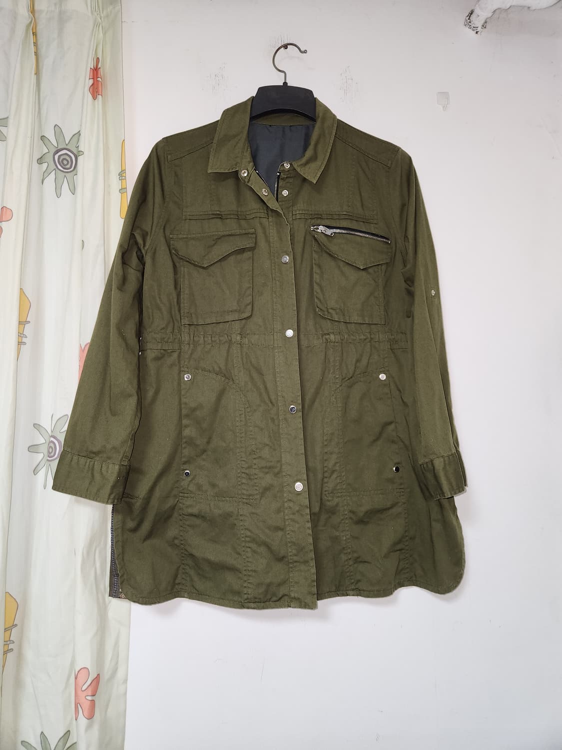 카키색 야상 스타일 여성 자켓 F 상품이미지1