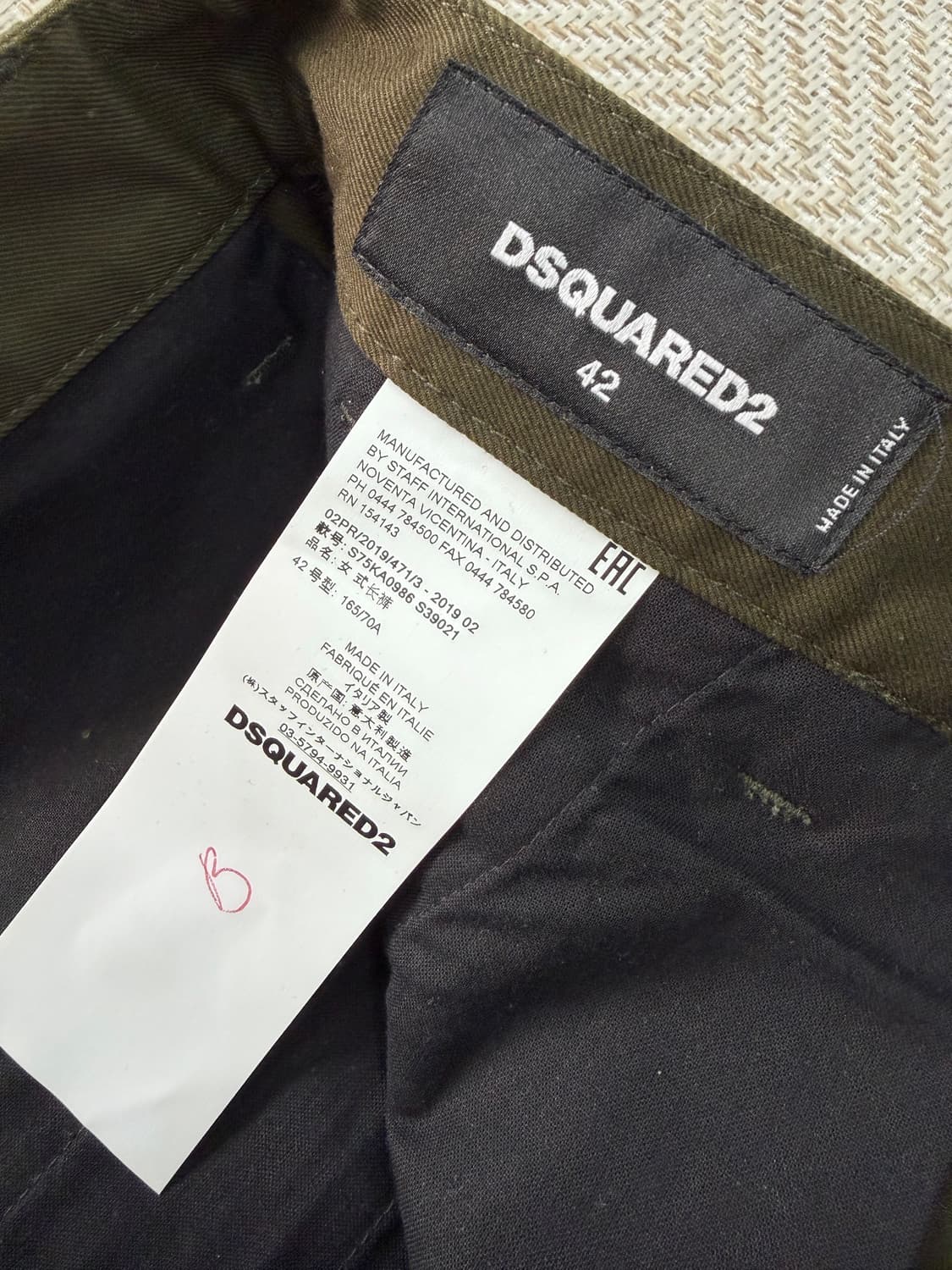 새제품) 디스퀘어드2 정품 여성 코튼팬츠 42(34) 상품이미지6