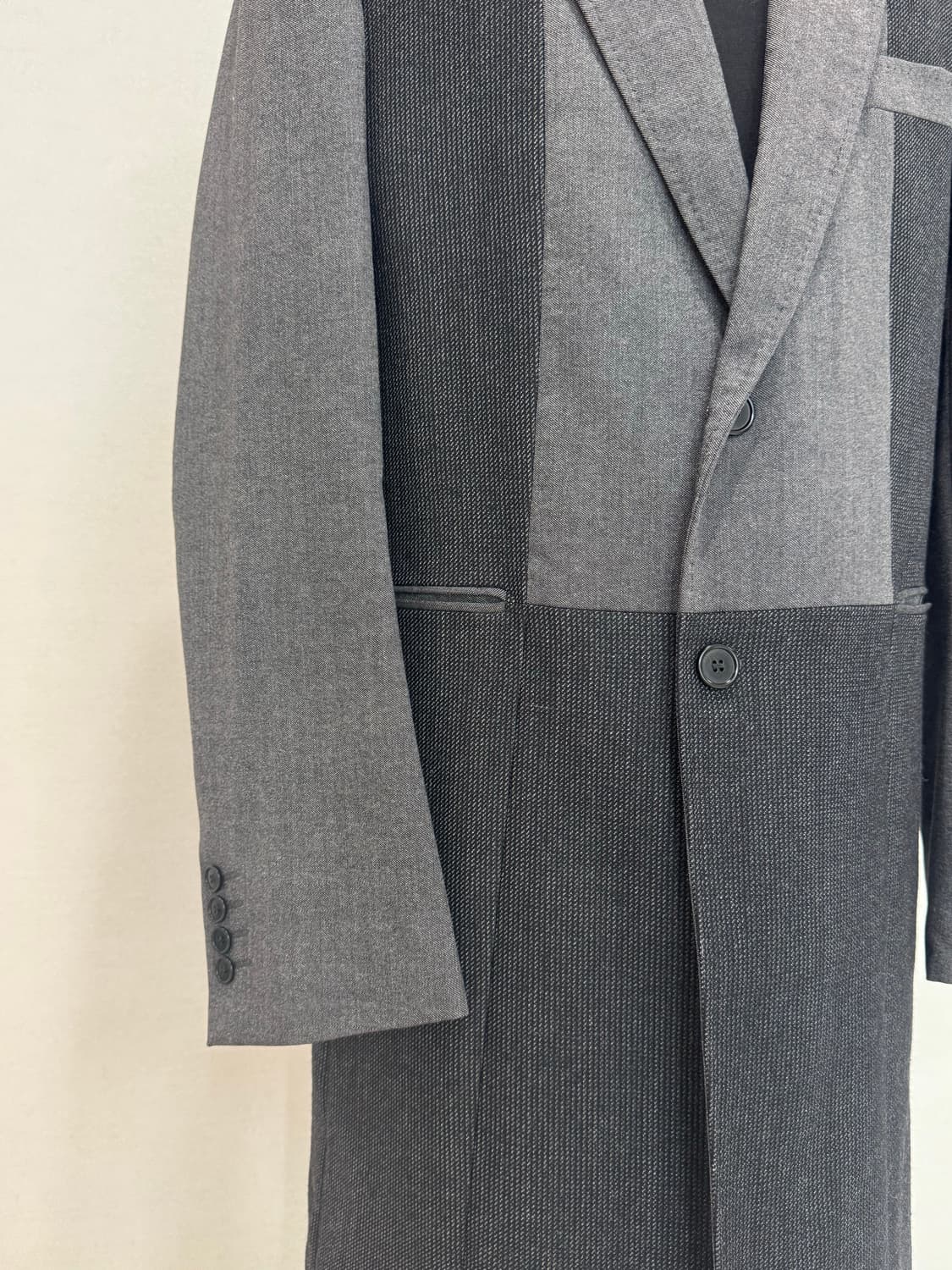 KENZO Homme 슬림 핏 투톤 싱글 코트 상품이미지6