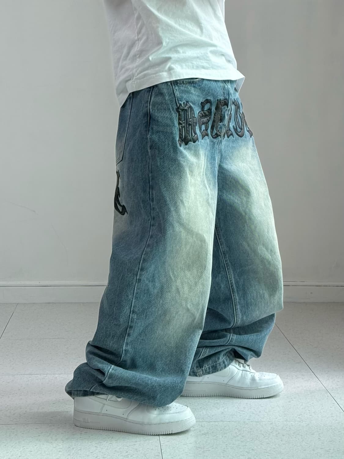 스키즘인듀싱 패치 데님팬츠 상품이미지2