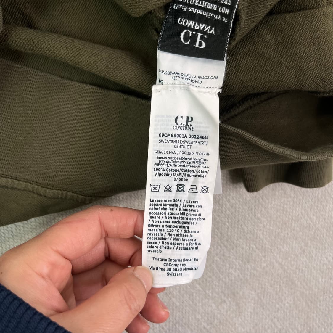 100 CP컴퍼니 고글와펜 카키 롱슬리브 티셔츠 상품이미지6