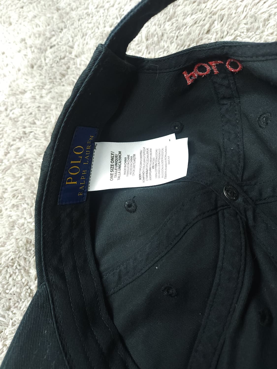 폴로 랄프로렌 블랙 볼캡 모자 상품이미지9