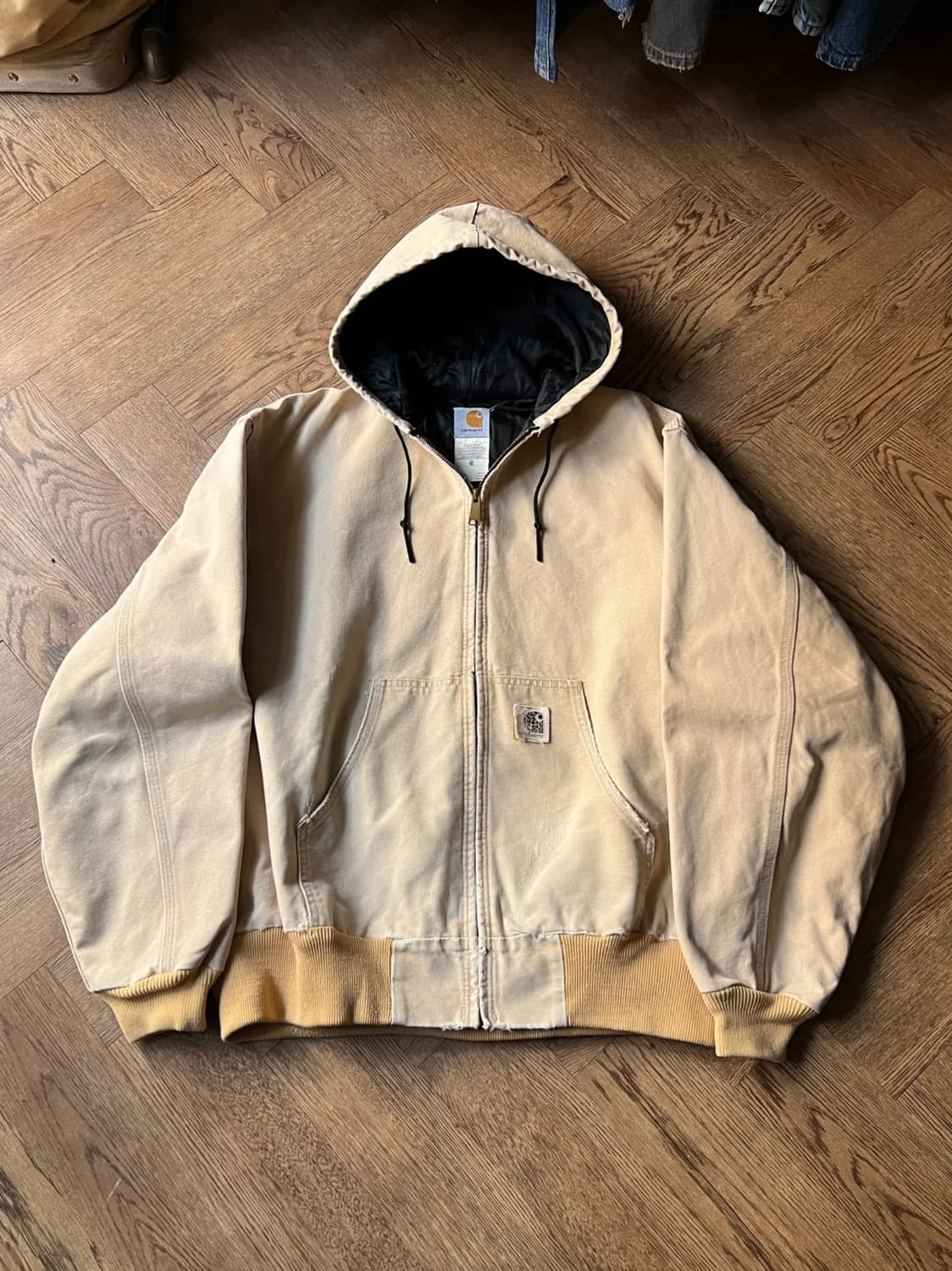 [XL]90's 칼하트 USA J06 WET 액티브 워크 자켓 상품이미지1