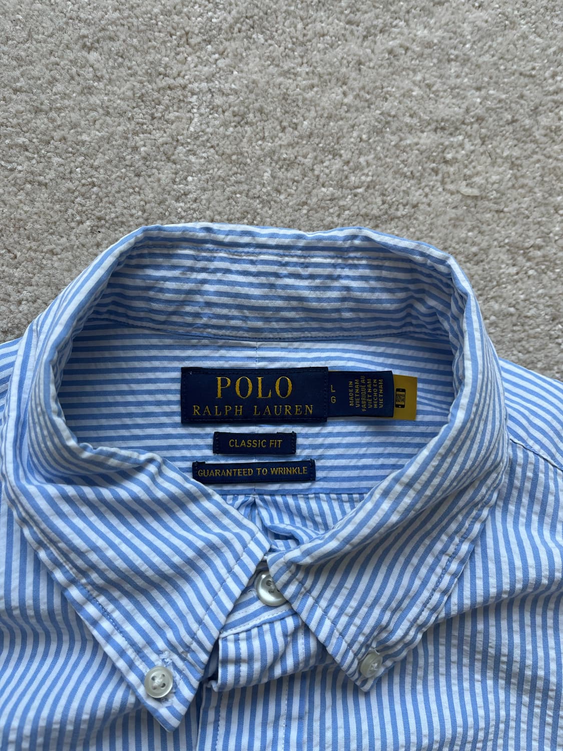 폴로랄프 로렌 시어서커 스트라이프 셔츠 (103-105) 상품이미지6