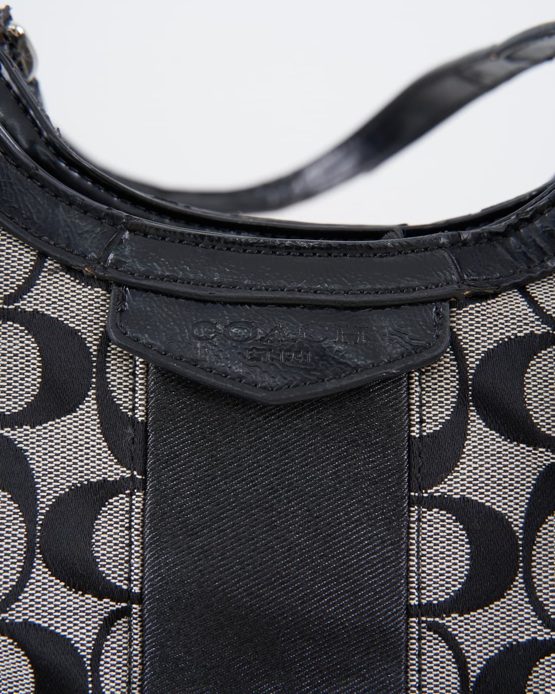 Coach 데이빈 시그니처 스트라이프 도트백 상품이미지4