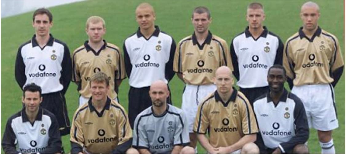 [L] 엄브로 맨유 01-02 어웨이 100주년 노마킹 유니폼 상품이미지1