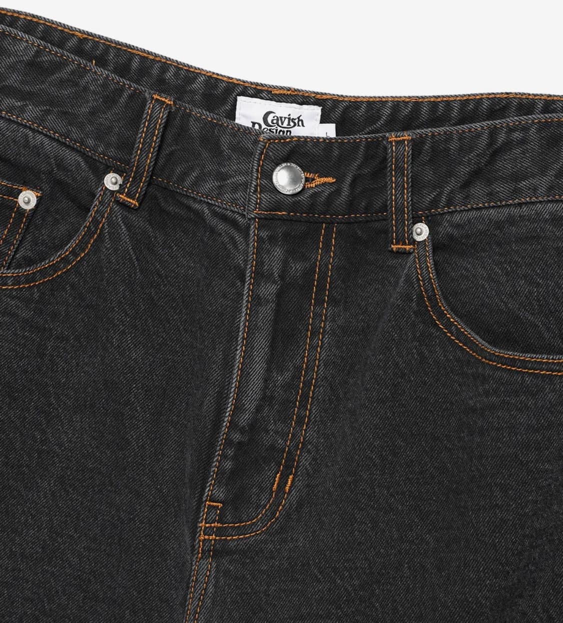 댄서 바다 착용 카비시 패치워크 데님 팬츠 블랙 상품이미지3