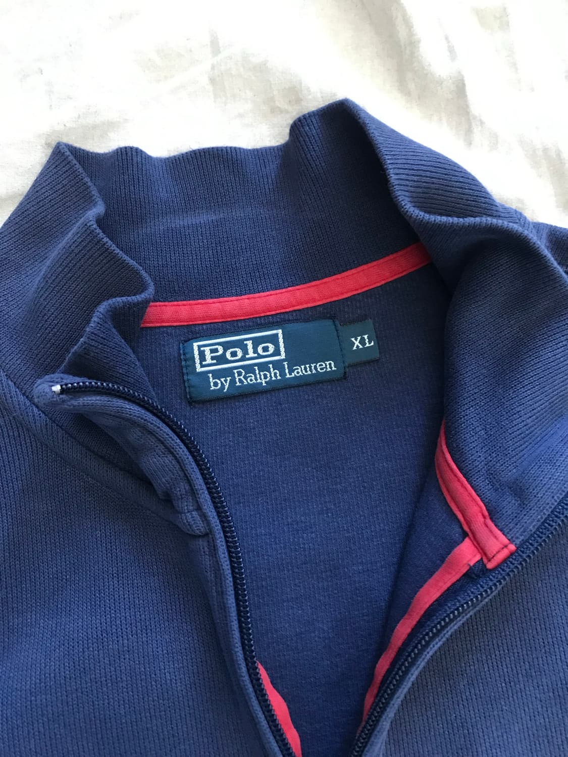 폴로 랄프로렌 빅포니로고 네이비 코튼 반집업 상품이미지7