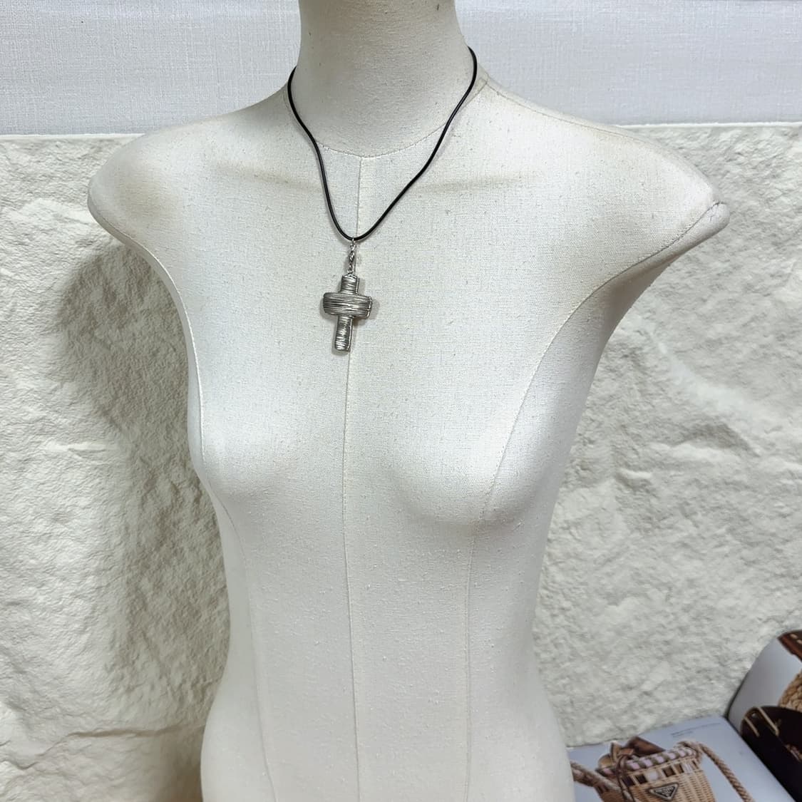 빈티지 와이어랩핑 십자가 목걸이 상품이미지1