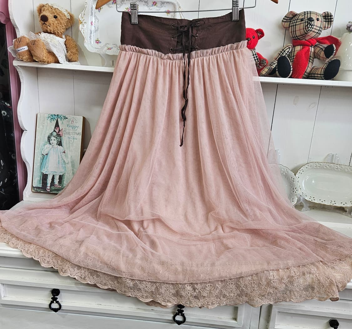 코르셋 튤 레이스 스커트 상품이미지1