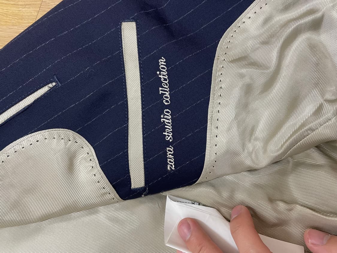 자라 컬렉션 핀스트라이프 블레이저 48 상품이미지4