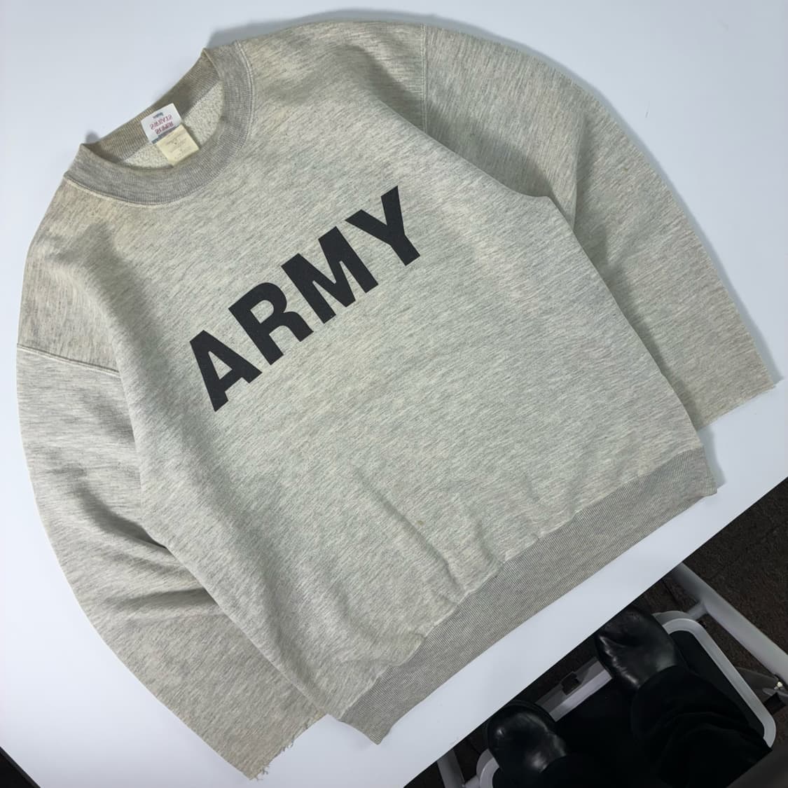 Vintage  90,s USA 아미 밀리터리 그레이 맨투맨  상품이미지1